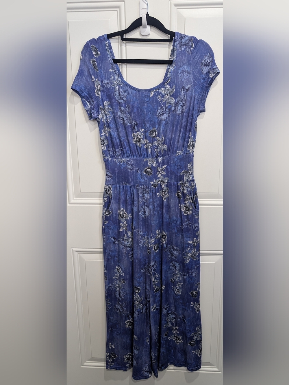 3/$20 Blue Sky Julie Jumpsuit, Blue Jordan 95%bamboo 5%lycra